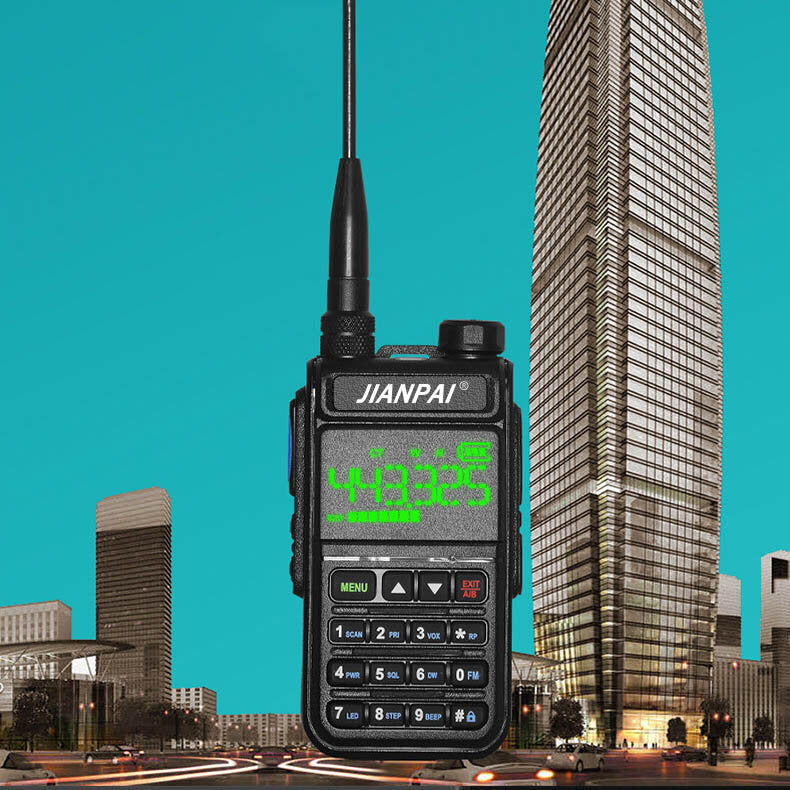 10W 5800mAh Fluorescent LED Display Walkie Talkie Intelligent Noise Reduction High Power FM Two Way Radio SOS for Hotel Sailing Hiking