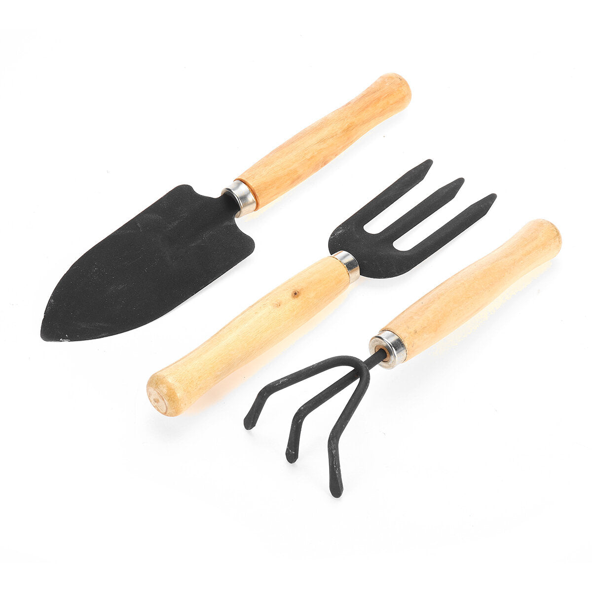 3Pcs Gardening Hand Tools Set Plant Rake Trowel Shovel Loosening Soil Planting Tools