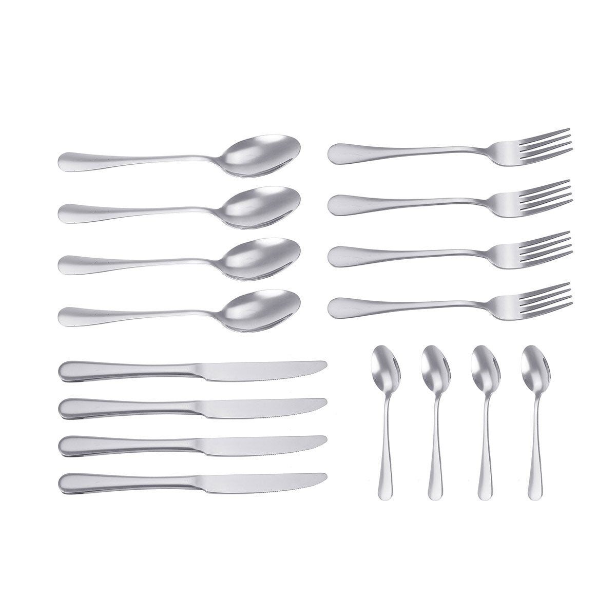 16PCS Cutlery Set Stainless Steel Rainbow Fork Spoon Kitchen Dinnerware Sets With Storage Box