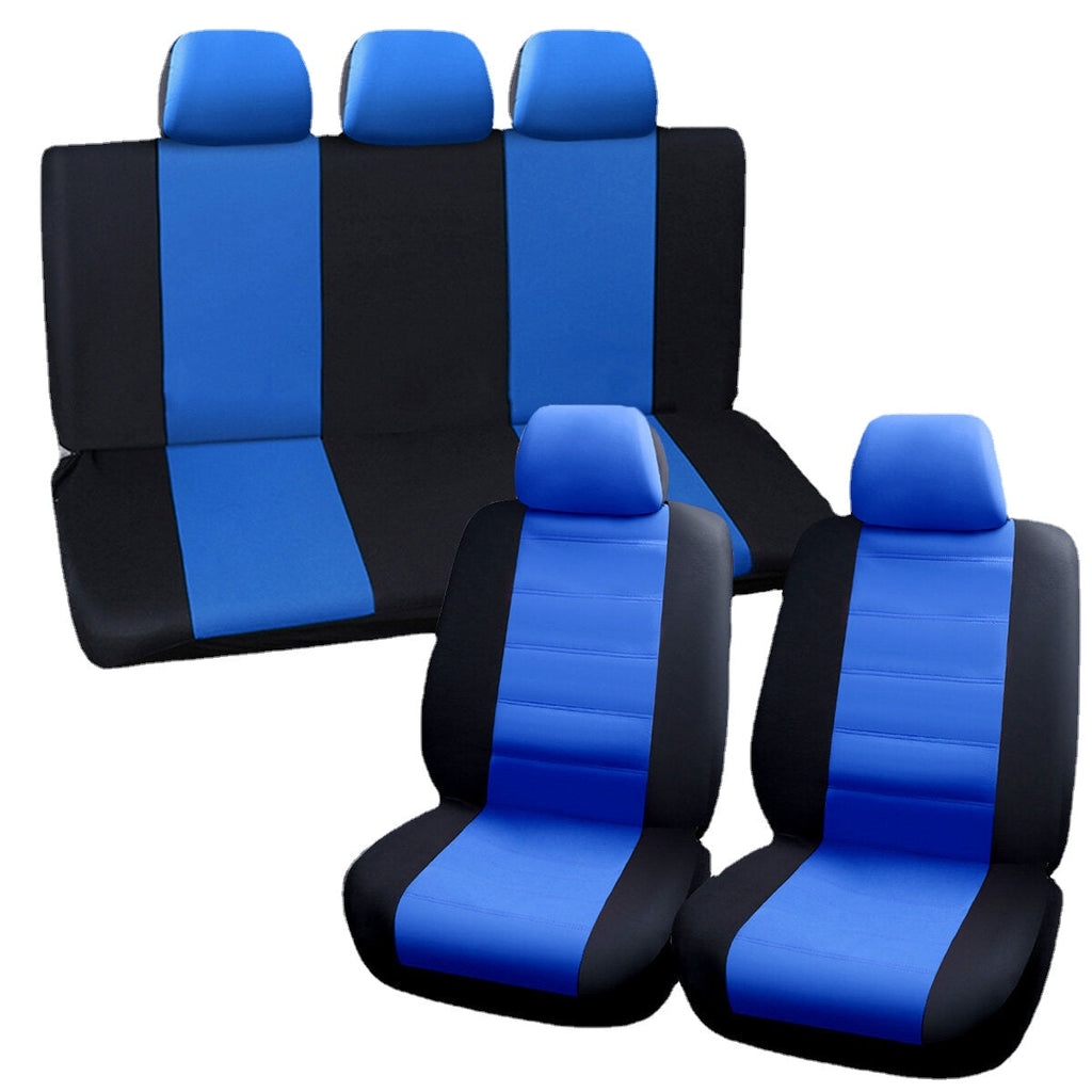 9PCS Rear Back Seat Cover Waterproof Composite Sponge Car Seats Protectors