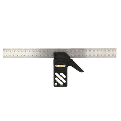 Aluminum Alloy & Stainless Steel Combination Square Locator Ruler, 300mm Measuring Range, Double-Sided Scale, Durable Design
