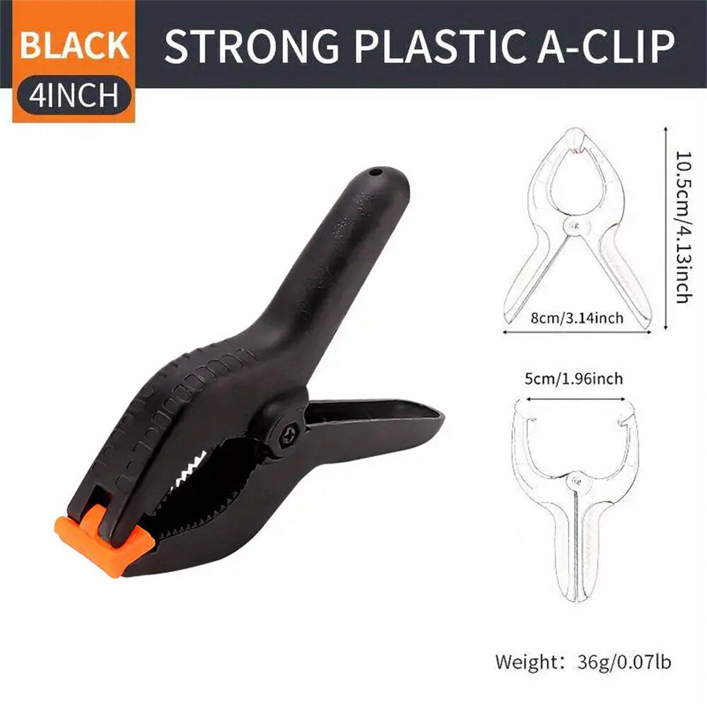 Versatile Ratchet Bar Clamp Set - 10pcs, 2/3/4/6 inch, Black, Ergonomic Grip for Woodworking, Photography, Arts & Crafts