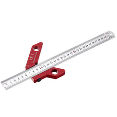 YX-3 Square Center Finder & Scribe Tool - Adjustable Steel Ruler, Dual Metric/Inch, Durable Aluminum & Stainless Steel, 12 Inch