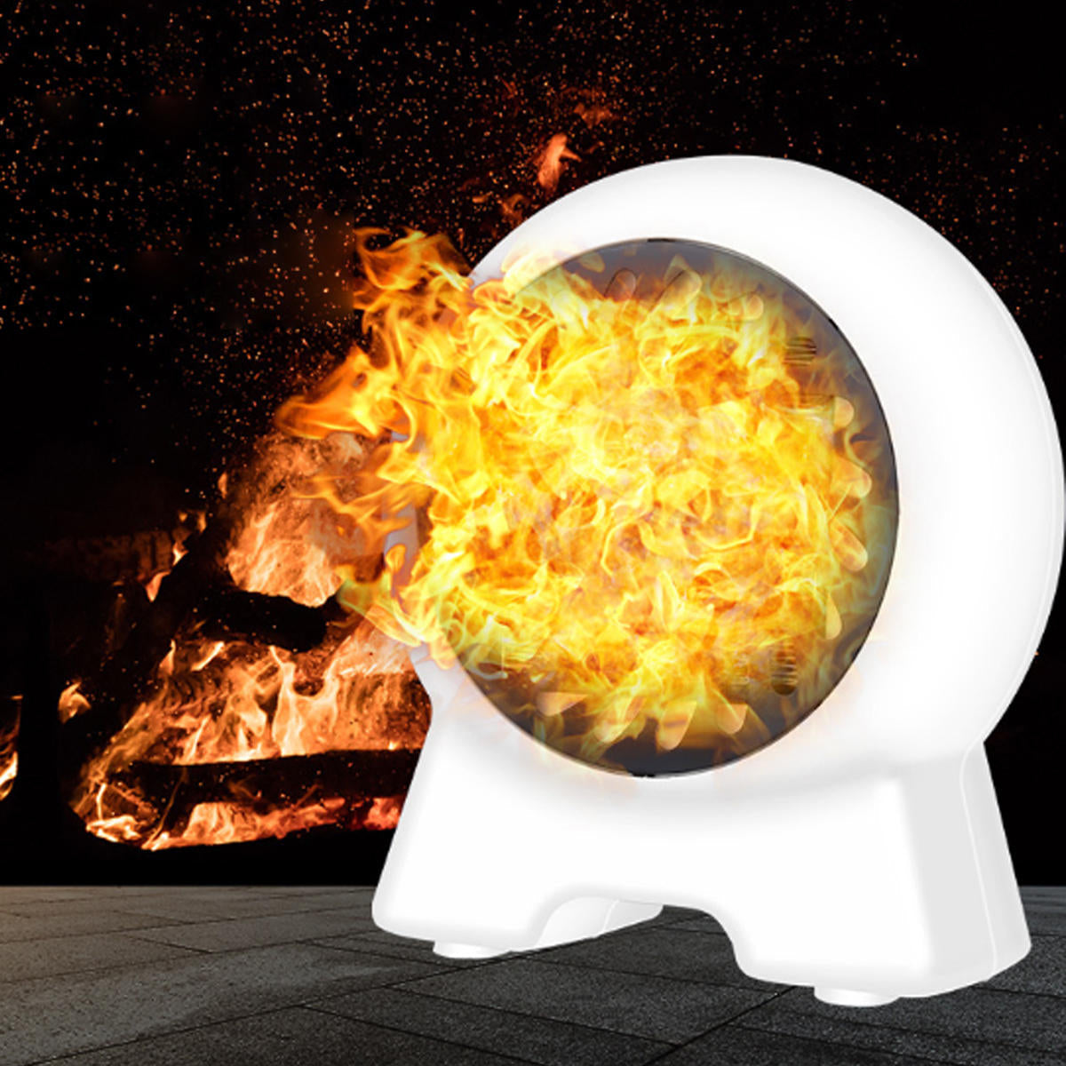 500W Portable Mini Electric Space Heater Wall-Outlet Fan Warmer