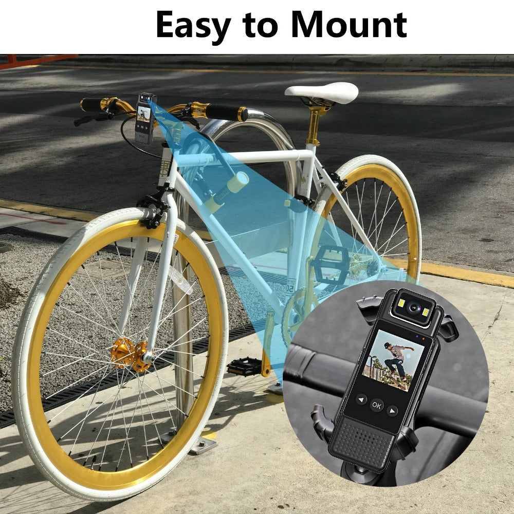 1080P Outdoor Action Camera with 1.3" LCD, Night Vision, WiFi, 128GB Card, Mini Wearable Video Recorder