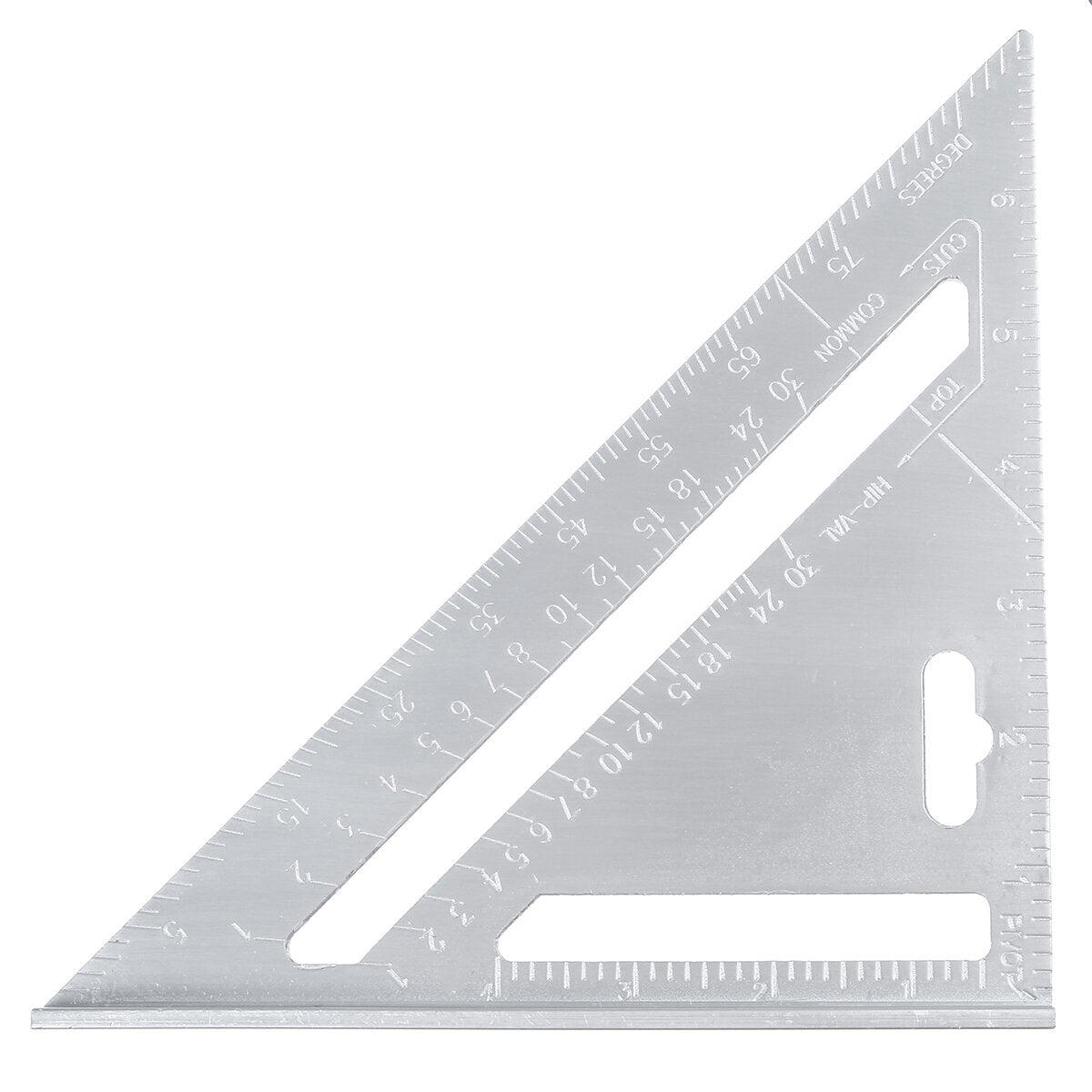 7/12" Aluminum Alloy Angle Square Triangle Ruler Roofing Carpenter Wood Working Tool