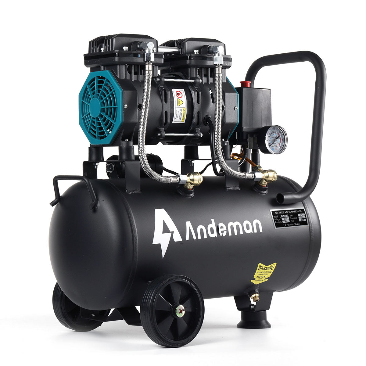 1200H-24 air compressor, oil-free, quiet, low-frequency 230V, 50HZ, 24L, 150W, custom model, high efficiency and low noise