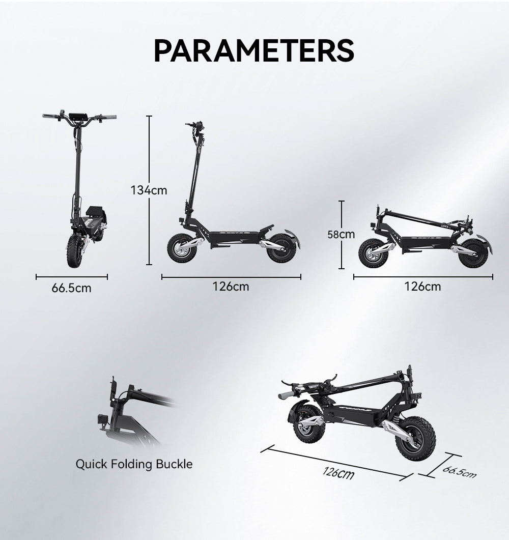 Electric Scooter 48V 18AH Battery 900W Motor Recommended Top Speed 25KM/H 11inches Tires 80KM Max Mileage 120KG Max Load Folding E-Scooter