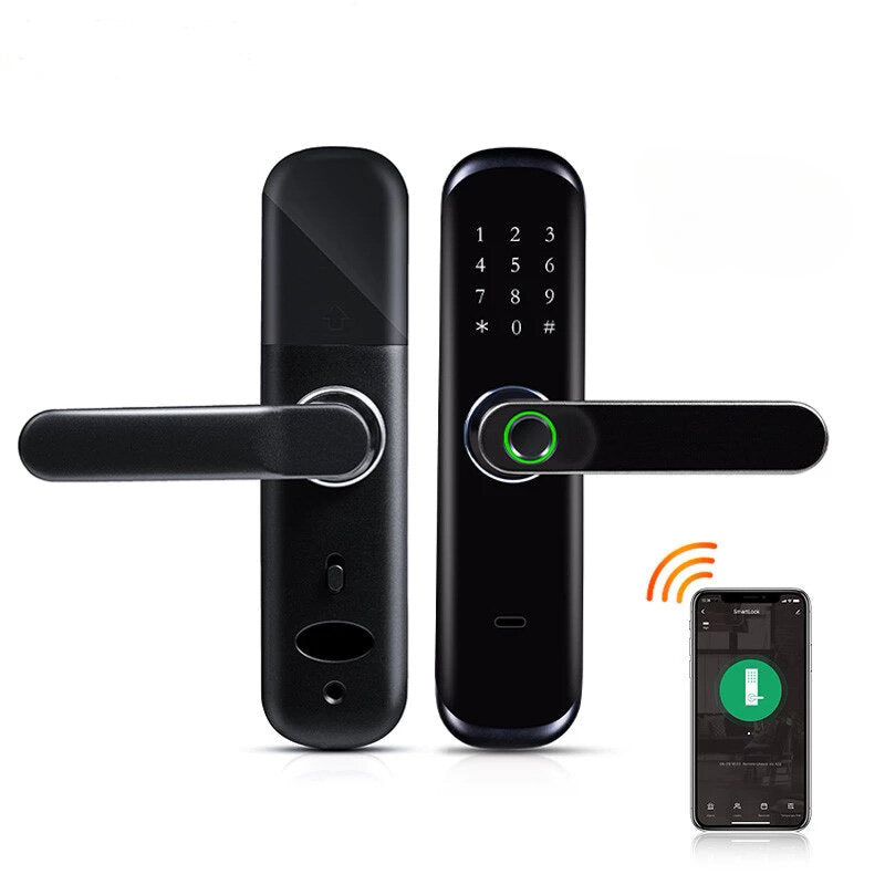 WiFi Fingerprint Smart Door Lock Inteligent Digital Door Lock Electronic Password RFID Card APP Unlock Home Lock