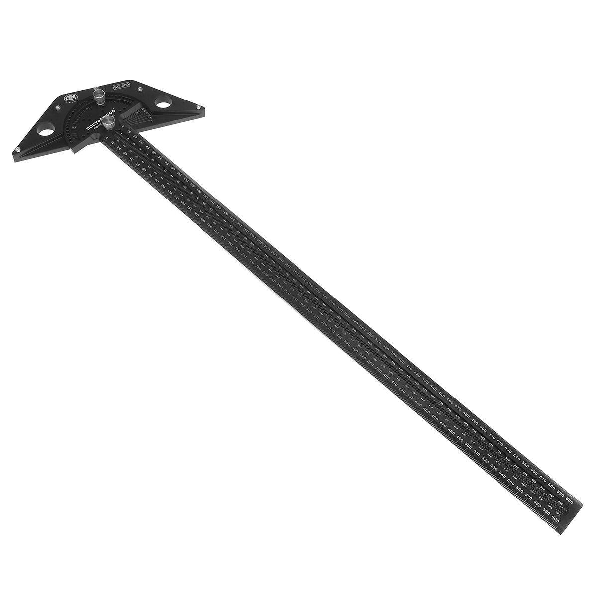 600mm Aluminum Alloy Woodworking Scriber Gauge T Square with Adjustable Angle and Accurate Scale