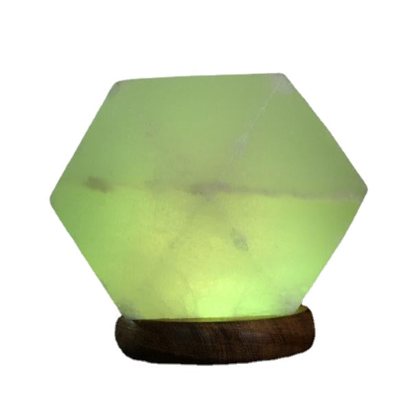 Natural Crystal Rock USB Salt Lamp Colorful LED Night Light Decor