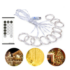 LED Window Curtain Lights for Bedroom Parties Wedding Backdrop Patio and Wall Decorations