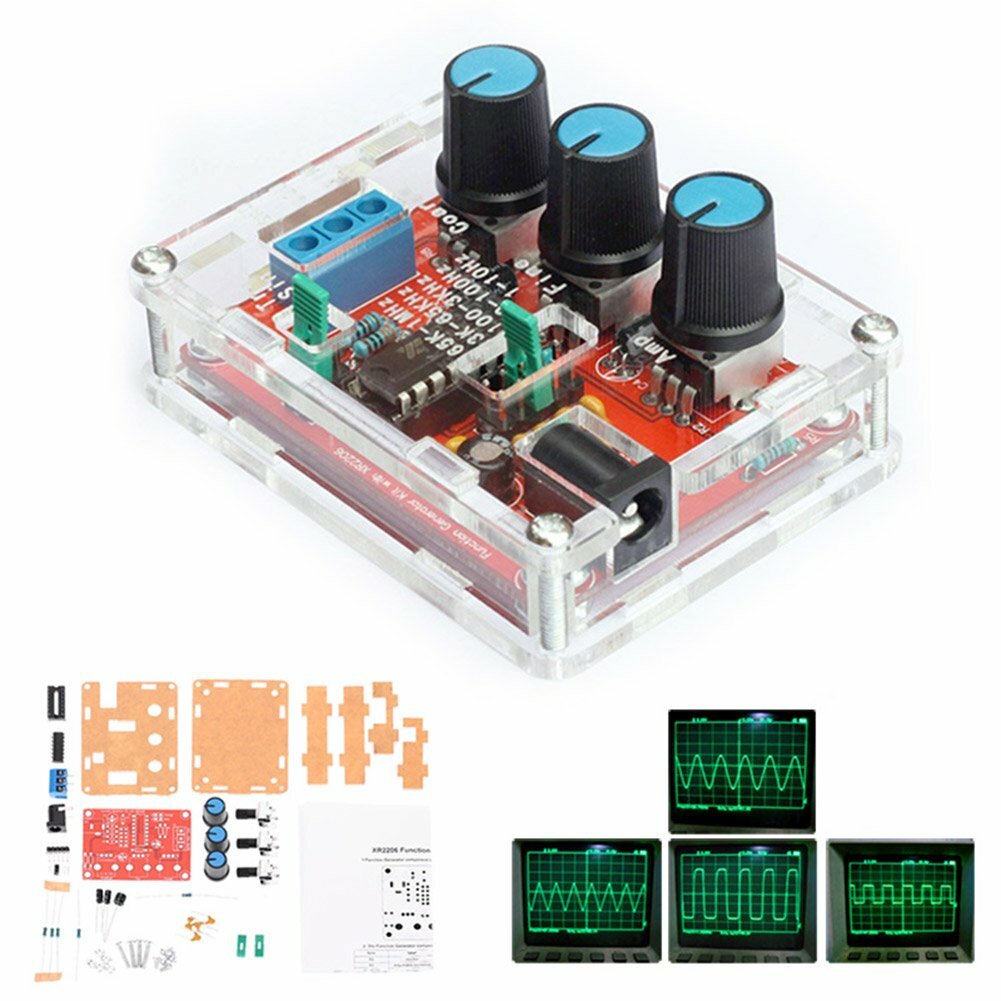 Function Signal Generator DIY Kit Sine Triangle Square Output 1HZ-1MHZ