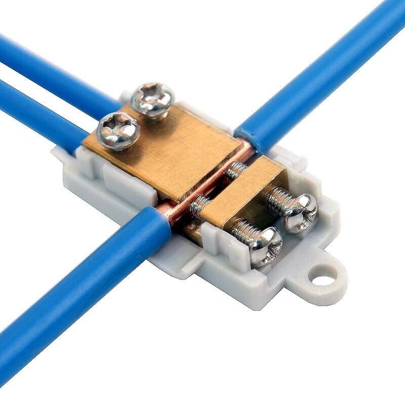 T-type Wire Clamp Splitter High-power Connector 6 Flat Wire Terminal Block 1 Point 2 Three-way Connector