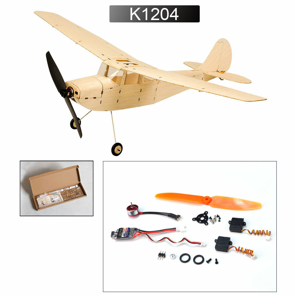 445mm Wingspan Balsa Wood Tainer Beginner RC Airplane Kit With Power Combo