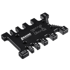 Aluminum Alloy Router Template Jig & Depth Gauge, Black, Inch & mm Sizes, Precision Woodworking Tool