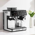 All-in-One Espresso Coffee Machine with Built-in Grinder Dual Boiler, Automatic Milk Frother Hot & Cold Brew Touch Screen