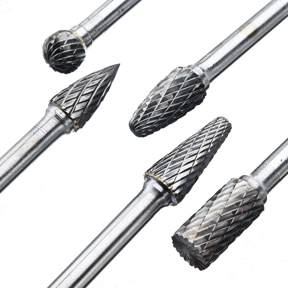 5pcs 6mm Shank Tungsten Carbide Burr Rotary Cutter file Set Engraving Tool