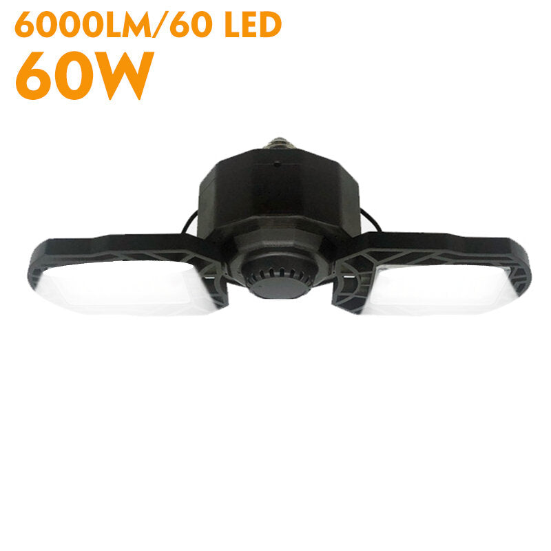 60/80/100/120/150W LED Garage Ceiling Lights 6000LM Garage Lighting Deformable