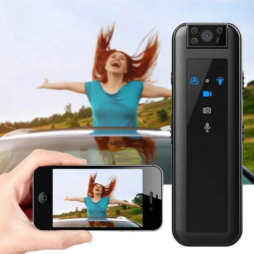 2MP 1080P Waterproof Action Camera - Black, USB Rechargeable, ABS Material, No Stabilization