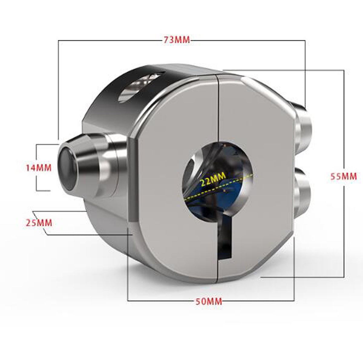 3 In 1 CNC 22mm Alloy Button Light Start Kill Switch Motorcycle Handlebar Cafe Racer
