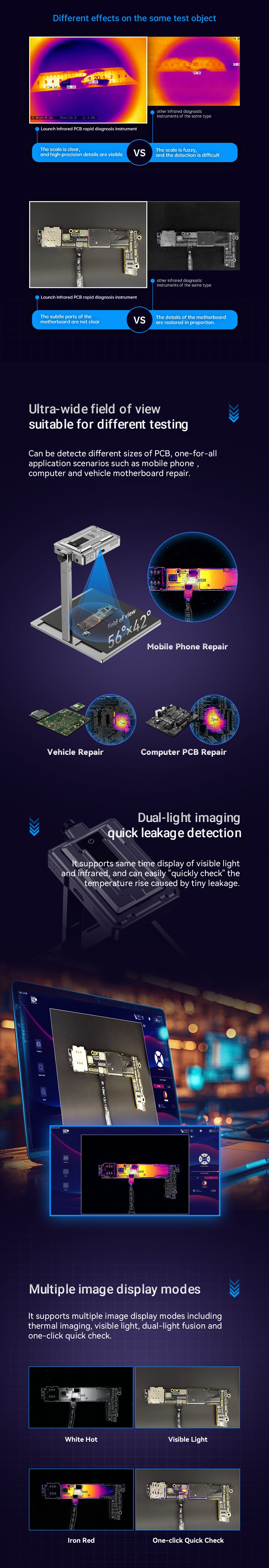 GreenZech Pro-Circuit 4K | 4K Ultra-HD Visual & 256x192 Thermal Diagnostic Station | Professional PCB Troubleshooting Station
