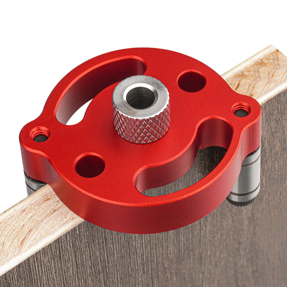 Single Hole Positioning Puncher for Woodworking with Drill Bit Sets, 3-10mm, Red/Black, Precise & Versatile Tool