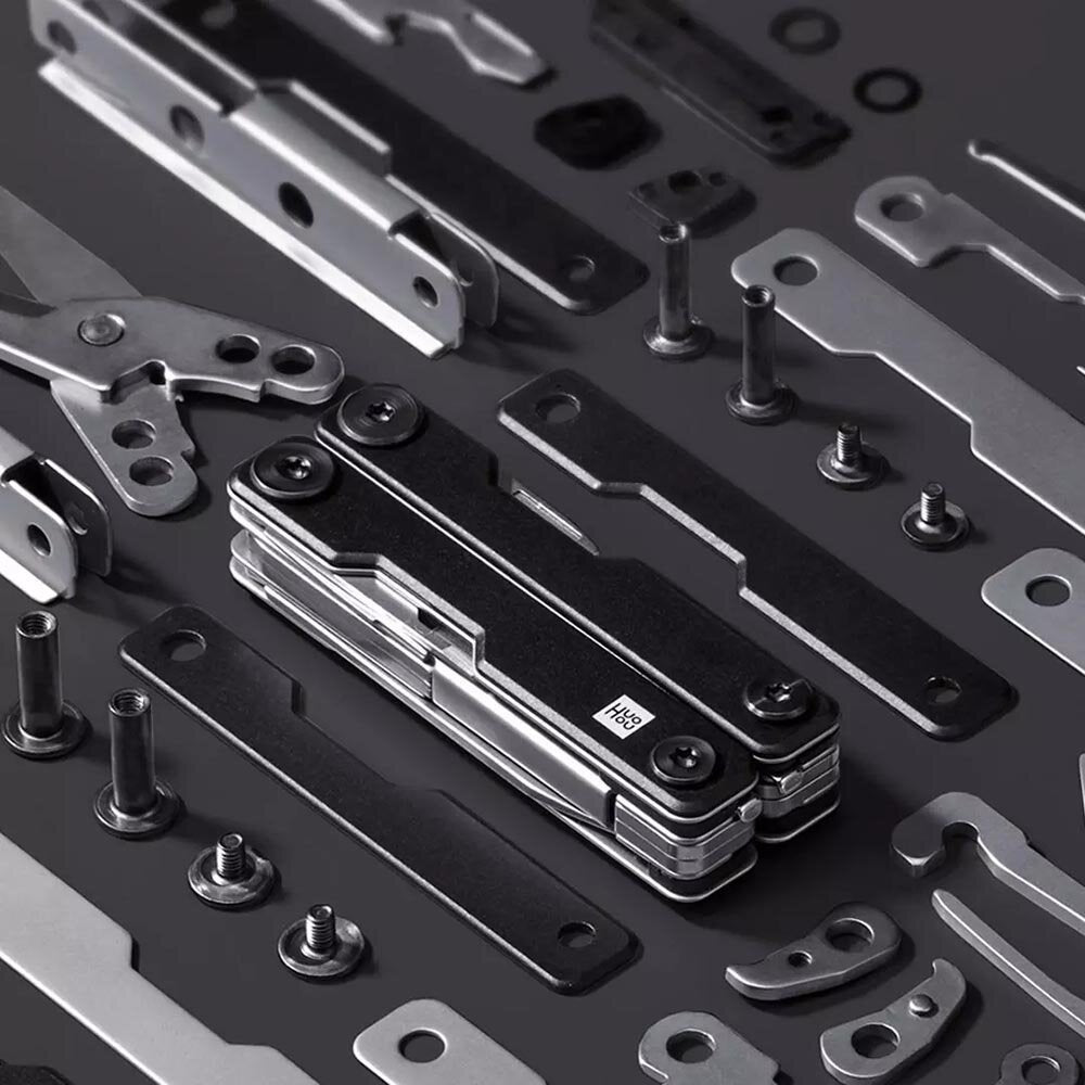 Multi-Function Folding Knife Stainless Steel Knife EDC Tool Tweezers Earpick From