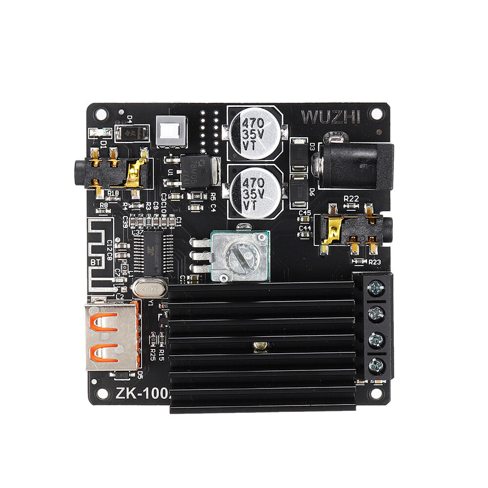 100W+100W Bluetooth 5.0 Power Audio Amplifier board Stereo AMP Amplificador Home Theater AUX USB 100W*2
