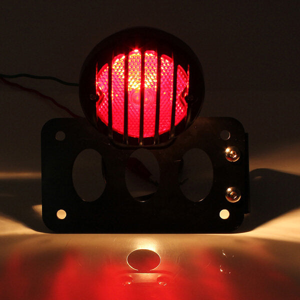 12V Motorcycle Brake Rear Tail Light Plate License Lamp For Sportster Chopper