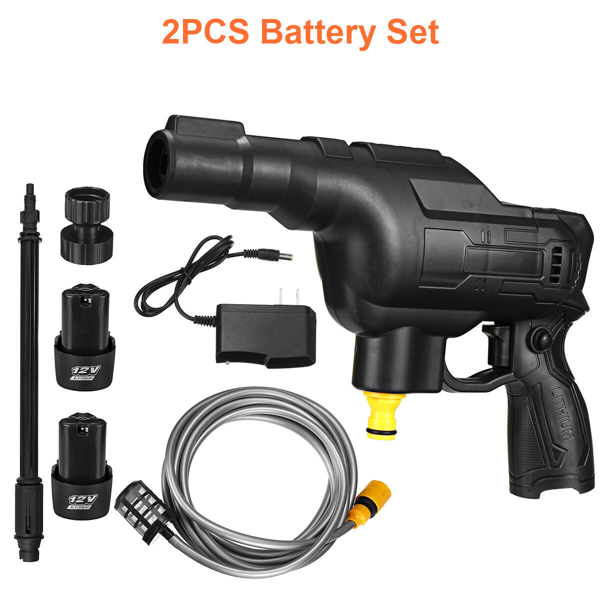 12V Cordless Electric High Pressure Washer Guns Portable Car Washing Machine Patio Car Cleaner
