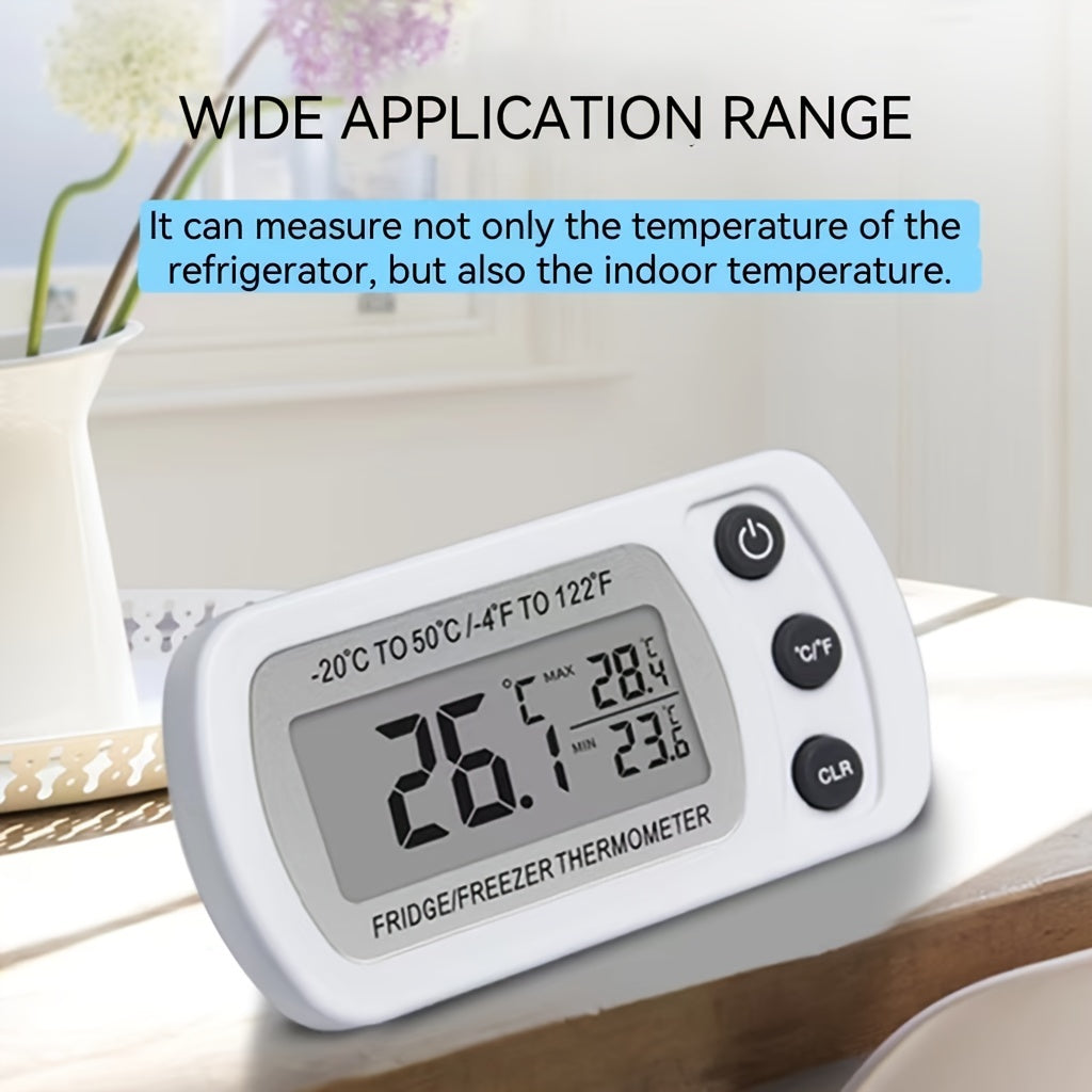 3.5in x 1.8in Waterproof Digital Refrigerator Thermometer For Kitchen Restaurants