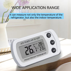 3.5in x 1.8in Waterproof Digital Refrigerator Thermometer For Kitchen Restaurants