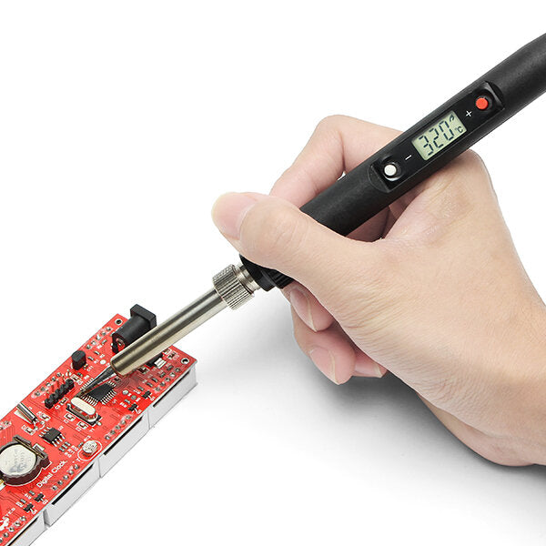 80W LCD Digital Thermostat Adjustable Lead Free Electric Soldering Iron Mini Soldering Station