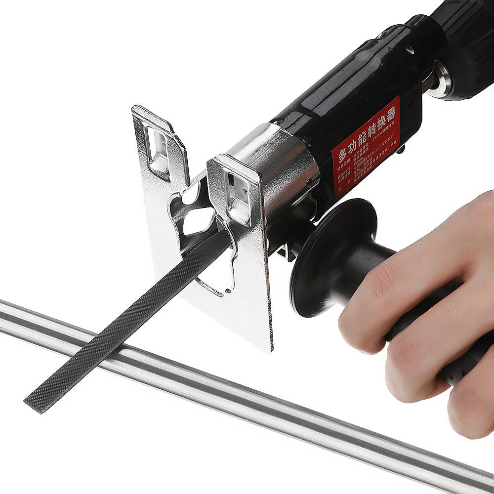 Multifunction Reciprocating Saw Attachment Change Electric Drill Jig Saw Metal File for Wood Metal Cutting