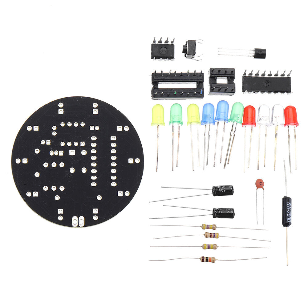 3Pcs Lucky Turntable Electronic DIY Kit Soldering Practice Circuit Board Experiment Training Parts