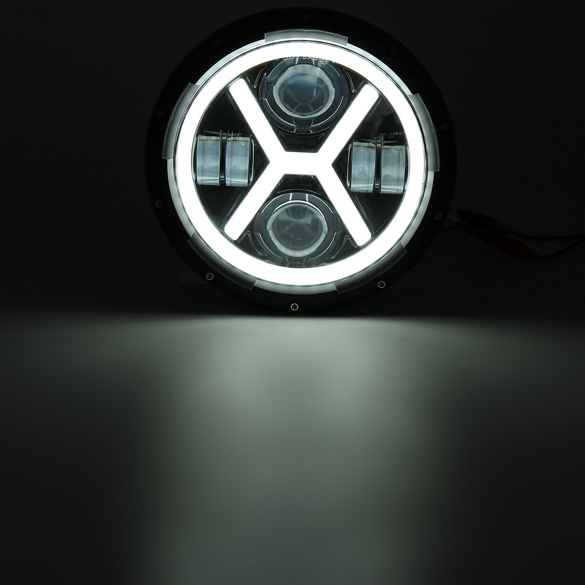 7"inch Waterproof Motorcycle Headlight Round LED Projector