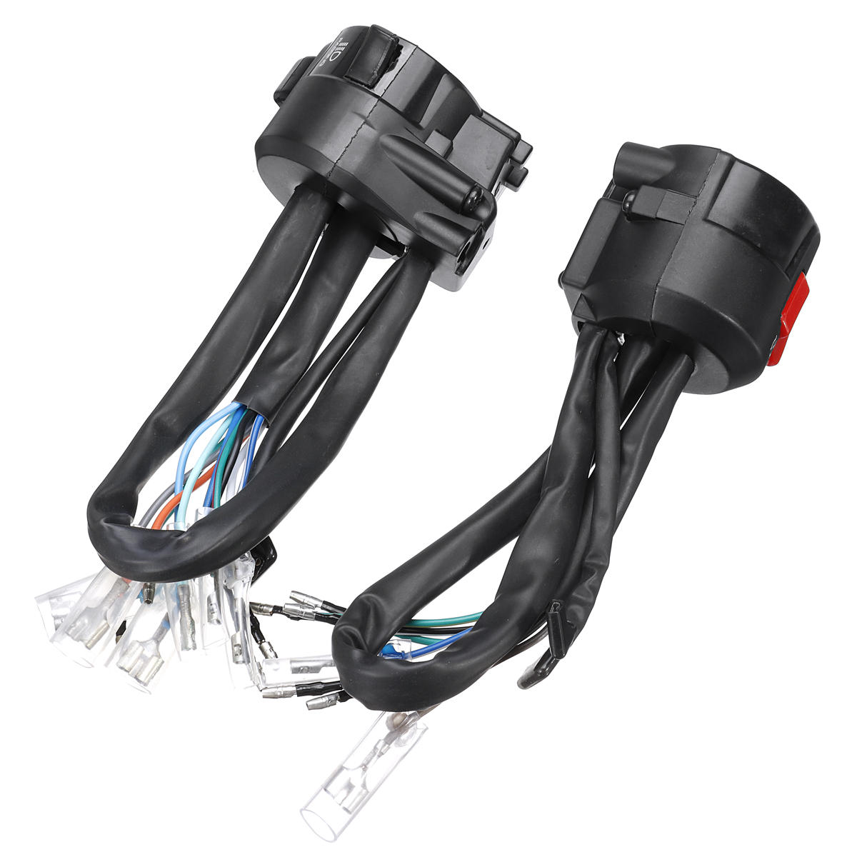 12V Motorcycle 7/8" Handlebar Horn Turn Signal Headlight Electrical Start Switch Double Throttle