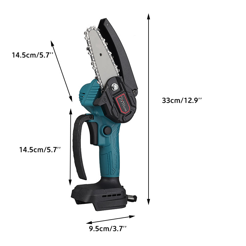 4 Inch Mini Cordless Electric Chainsaw Rechargeable Wood Cutter One-Hand Saw