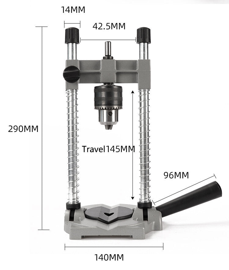 Multi-Angle Drilling Tool with Electric Drill Stand - Compact, Versatile, Durable for Woodworking Projects