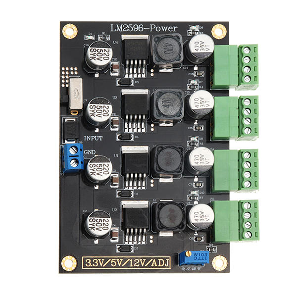 Multi Switch Power Supply 3.3V/5V/12V/ADJ Adjustable Voltage DC-DC Step Down Power Module