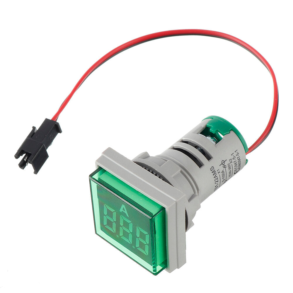 Square Ammeter Large Digital Tube Ammeter Indicator Light Ammeter Pack4