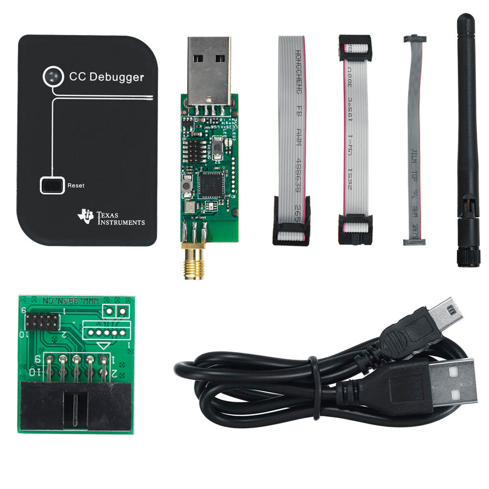 Emulator CC-Debugger USB Programmer CC2540 CC2531 Sniffer with antenna Bluetooth Module Connector Downloader Cable