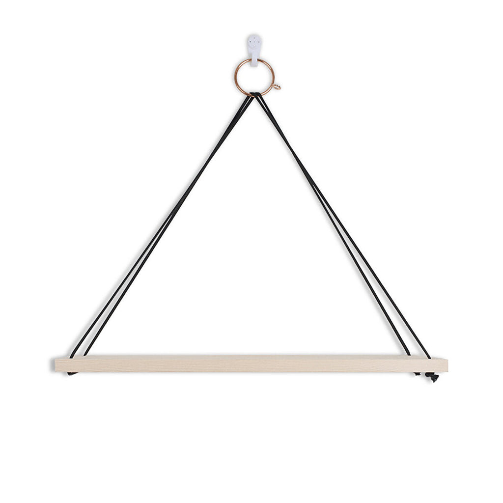 Hanging Shelf Storage Holder Plant Rack Wooden Bedroom Wall Mounted Organizer