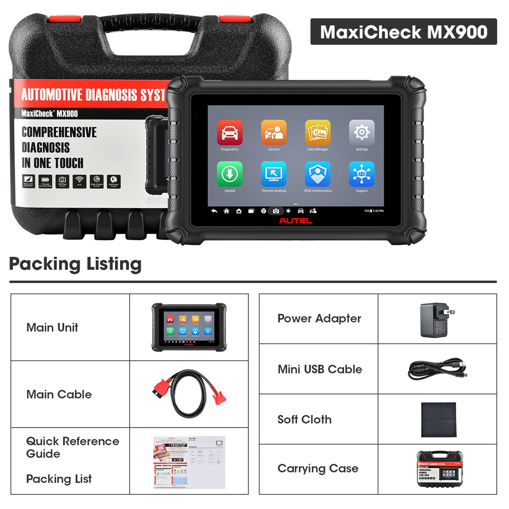 OBD2 Automotive Diagnostic Scan Tool Active Tests 40+ Maintenance Services Support DoIP / CAN FD Protocols