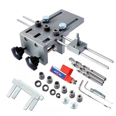 Aluminum Alloy Quick Doweling Jig with Magnetic Sheet, Adjustable Drill Guides for Woodworking DIY Projects