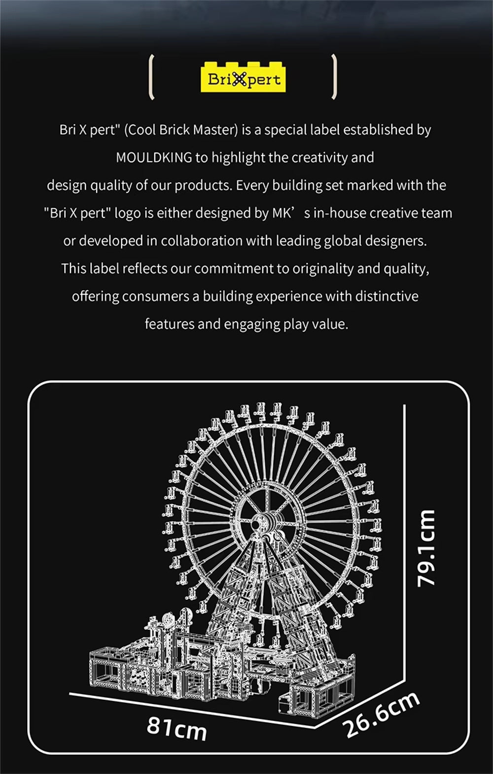 The Motorized Ball Ferris Wheel Building Block Brick Assembly Kit Kids Christmas Gift Toys