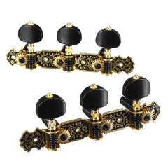 2Pcs Acoustic Classical Guitar Tuning Pegs Machine Heads Tuners Guitar Parts Black