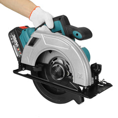 1200W Cordless Brushless Motor 185mm Circular Saw Handsaw with 1/2 18V Li-ion Battery