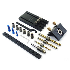 Jig Set Aluminium Alloy 3 In 1 Woodworking Dowel Drilling Position Jig Drilling Guide Kit